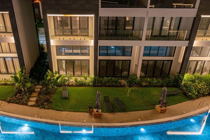 Студия пентхаус 47 м² с террасой на крыше 33 м² и дизайн пакетом в красивом комплексе в Каршияке - фото № 70