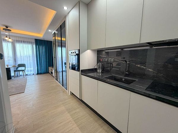 Студия пентхаус 47 м² с террасой на крыше 33 м² и дизайн пакетом в красивом комплексе в Каршияке - фото № 6