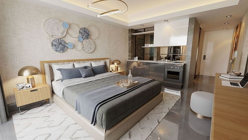 Студия 42 м² с балконом в люкс-проекте всего в 500 метрах от моря! - фото № 5