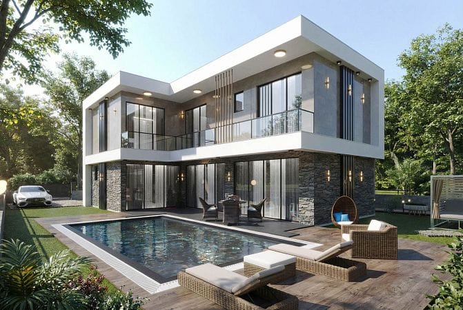 5-комнатная вилла 230 м² с земельным участком 530 м² и собственным бассейном в Беллапаис - фото № 1