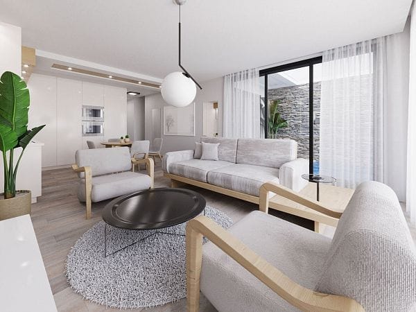 2-комнатные апартаменты 93 м² с двумя террасами и бассейном в 300 метрах от моря! - фото № 4