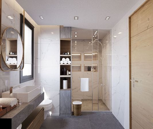 2-комнатные апартаменты 93 м² с двумя террасами и бассейном в 300 метрах от моря! - фото № 7