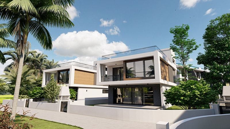4-комнатная duplex вилла 185 м² с террасой на крыше 88 м² и участком 305 м² в 10 минутах от пляжа  - фото № 6