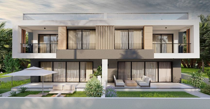 4-комнатная duplex вилла 185 м² с террасой на крыше 88 м² и участком 305 м² в 10 минутах от пляжа  - фото № 8