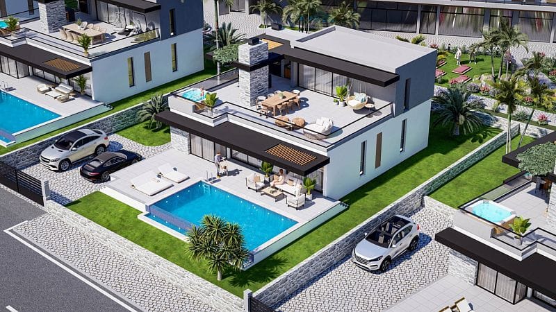 3-комнатные апартаменты 126 м² с терраса на крыше 60 м² в 10 минутах от пляжа - фото № 70