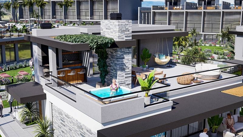 3-комнатные апартаменты 126 м² с терраса на крыше 60 м² в 10 минутах от пляжа - фото № 71